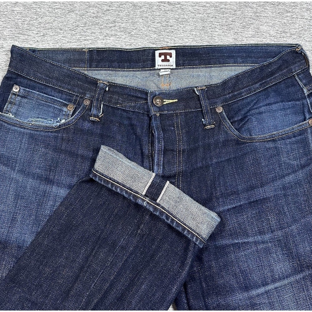 Tellason Jeans Mens 36x29 Selvedge Kaihara Japan Denim Ladbroke Grove Slim Taper